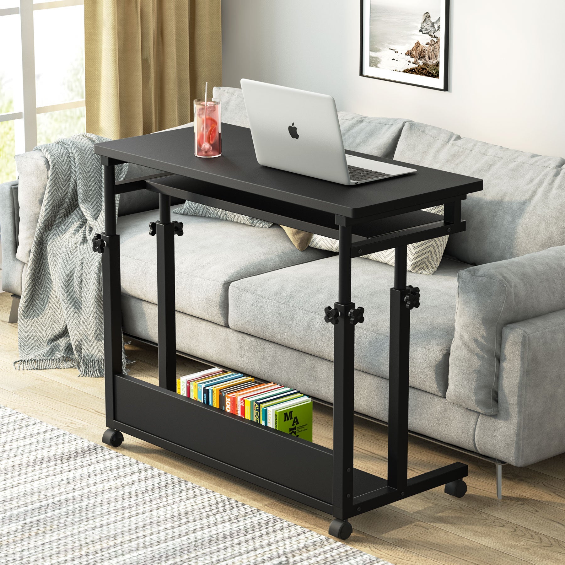 Tribesigns Height Adjustable Desk, Rolling Standing Desk Portable Desk Tribesigns